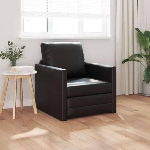 Floor Sofa Bed 2-u-1 Crna 74x77x81 cm Umjetna koža Cijena