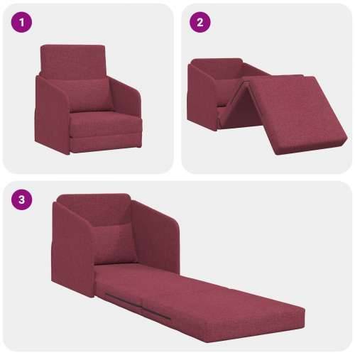 Sofa krevet na podu 2-u-1 Bordo 65x80x83 cm Tkanina Cijena