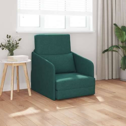Sofa na podu 2-u-1 Tamno zelena 65x80x83 cm Tkanina Cijena