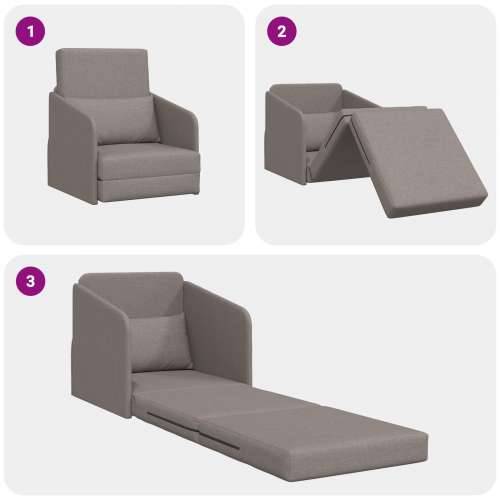 Sofa krevet 2-u-1 Taupe 65x80x83 cm Tkanina Cijena