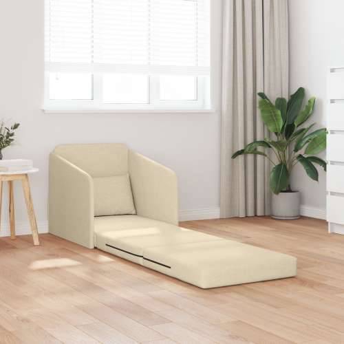 Floor Sofa Bed 2-u-1 Krem 65x80x83 cm Tkanina Cijena