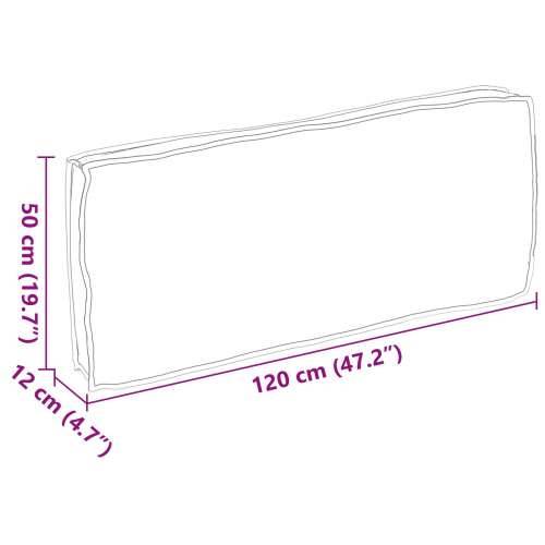 Jastučić za paletu za sjedenje/leđa Crna 120x50x12 cm Oxford tkanina Cijena