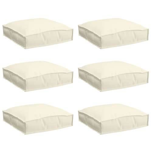 jastučići za palete za sjedenje 6 kom Krem 40x40x8 cm Oxford tkanina Cijena