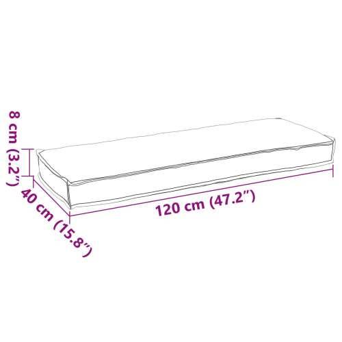 Jastučić za palete Sivi 120x40x8 cm Oxford tkanina Cijena