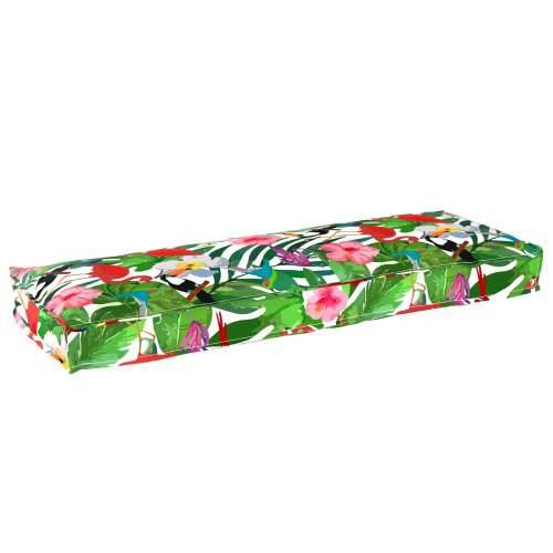 jastučić za klupu tropska džungla 120x40x8 cm Oxford tkanina Cijena