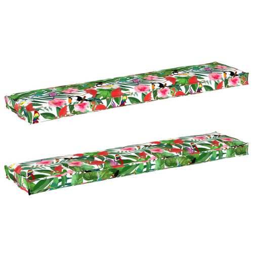 Jastučići za palete za klupu 2 komada Tropska džungla 180x40x8 cm Oxford tkanina Cijena