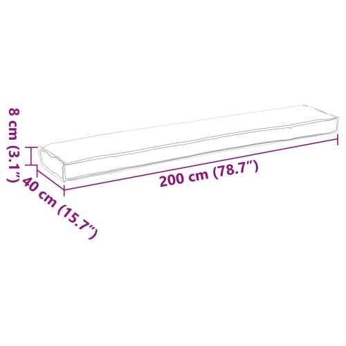 jastučići za klupu 2 kom Krem 200x40x8 cm Oxford tkanina Cijena