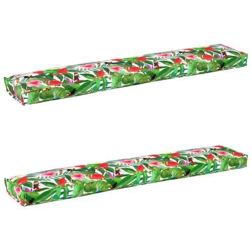 jastučići za palete za klupe 2 kom Tropska džungla 200x40x8 cm Oxford tkanina Cijena