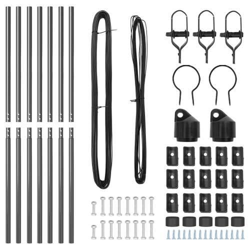 Stupovi ograde 7 kom Sivi Ø32 mm 150 cm Galvanizirani čelik Cijena