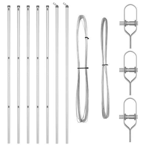 Stupovi za ograde 7 kom Ø32 mm 150 cm Galvanizirani čelik Cijena