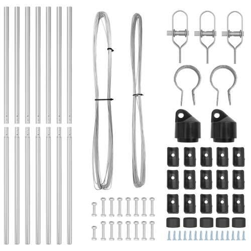 Stupovi ograde 7 kom Ø32 mm 170 cm Galvanizirani čelik Cijena