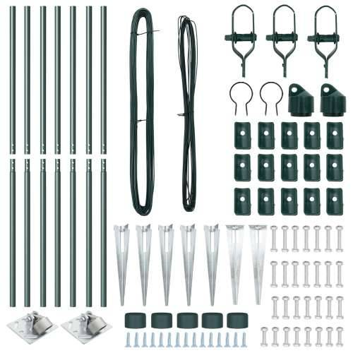 postovi za ograde s klinovima 7 kom Ø32 mm 170 cm galvanizirani čelik Cijena