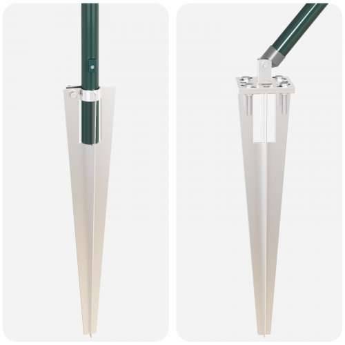 postovi za ograde s klinovima 7 kom Ø32 mm 170 cm galvanizirani čelik Cijena
