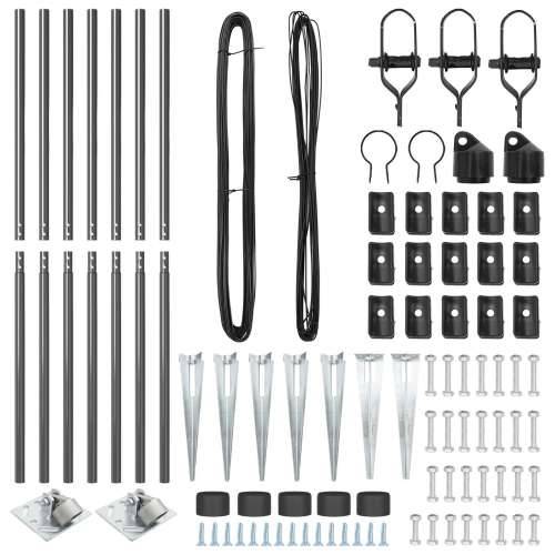 Stupovi ograde s bodljama 7 kom Ø32 mm 170 cm Galvanizirani čelik Cijena