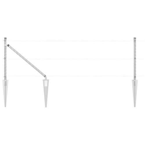 Stupovi ograde s šiljkom 7 kom Ø32 mm 100 cm Galvanizirani čelik Cijena