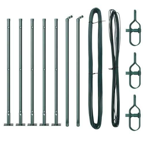 Stupovi ograde s osnovnim pločama 7 kom Ø32mm 90cm Galvanizirani čelik Cijena