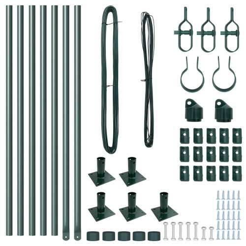 Stupovi ograde s osnovnim pločama 7 kom Ø32mm 90cm Galvanizirani čelik Cijena