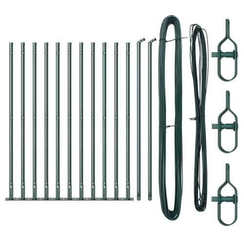 Stupovi ograde s osnovnim pločama 13 kom Ø32mm 90cm Galvanizirani čelik Cijena