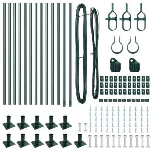Stupovi ograde s osnovnim pločama 13 kom Ø32mm 90cm Galvanizirani čelik Cijena