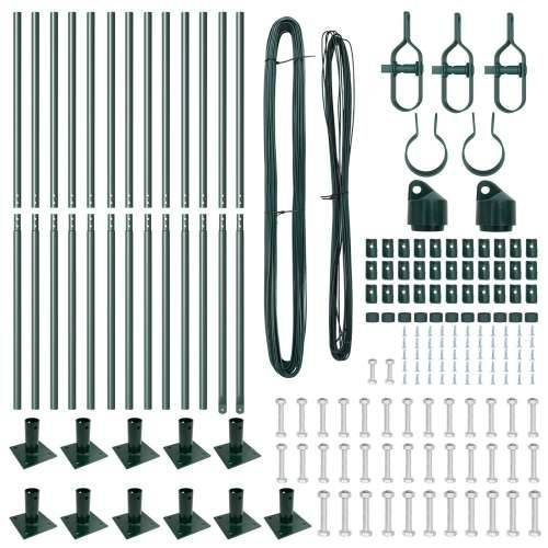 Stupovi ograde s podlogama 13 kom Ø32mm 83,5cm Galvanizirani čelik Cijena