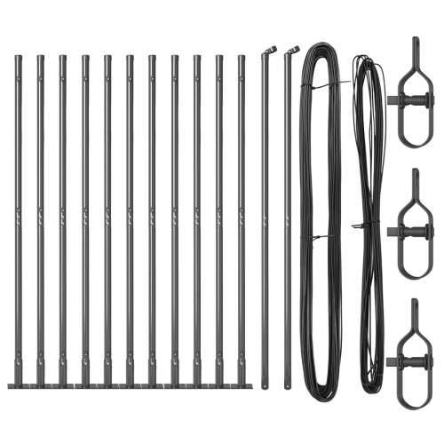 Stupovi ograde s osnovnim pločama 13 kom Ø32mm 88,5cm Galvanizirani čelik Cijena