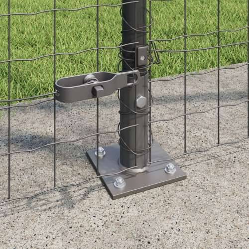 Stupovi ograde s osnovnim pločama 13 kom Ø32mm 88,5cm Galvanizirani čelik Cijena
