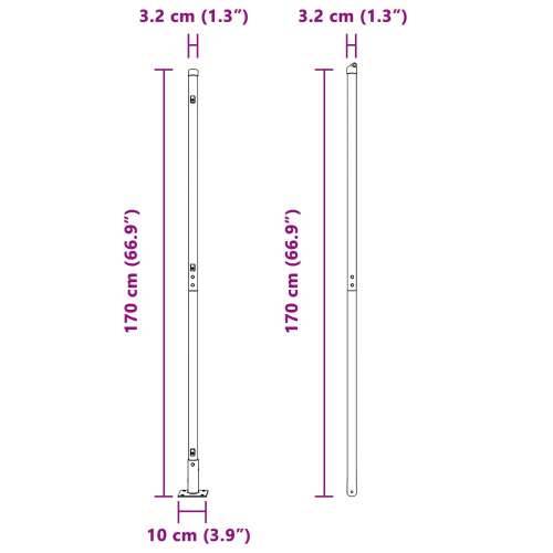 Stupovi ograde s osnovnim pločama 13 kom Ø32mm 88,5cm Galvanizirani čelik Cijena