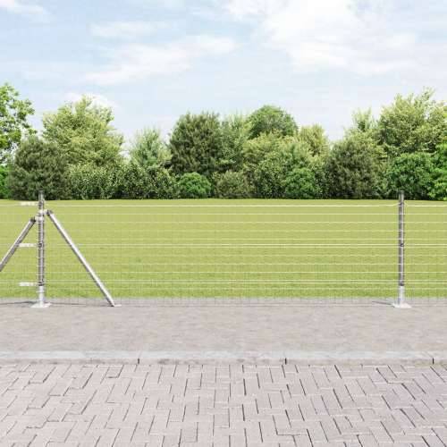 Stupovi Ograde s Podnožjem 13 kom Ø32mm 70cm Galvanizirani Čelik Cijena