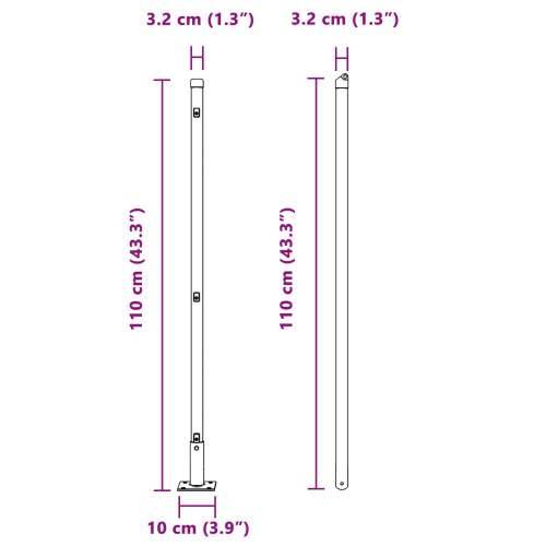 Stupovi Ograde s Bazenima 7 kom Ø32mm 110cm Galvanizirani čelik Cijena