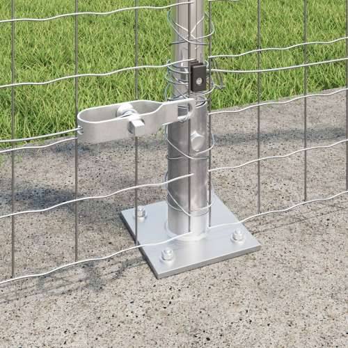 Stupovi ograde s osnovnim pločama 7 kom Ø32mm 88.5cm Galvanizirani čelik Cijena
