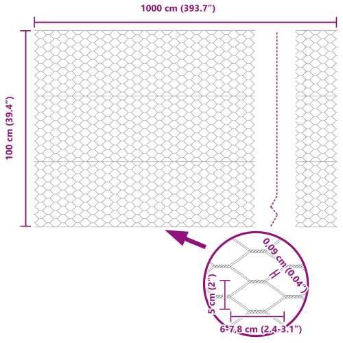 Šesterokutna ograda Zelena 1x10 m Čelik Cijena