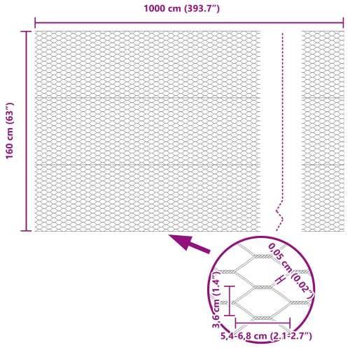 Heksagonalna ograda 1.6x10 m Galvanizirani čelik Cijena