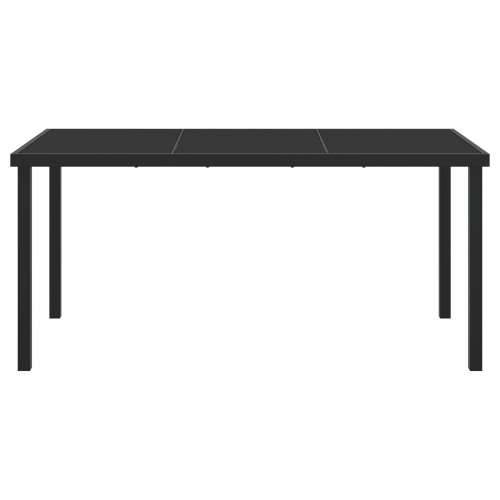 Vrtni Stol Crna 160x80x73 cm Kaljeno Staklo Cijena