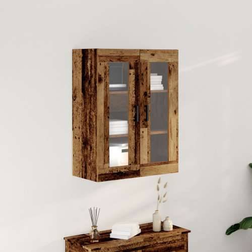zidni ormar s staklenim vratima - Staro drvo - 69.5x34x90 cm Cijena