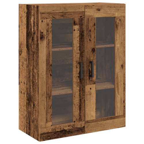 zidni ormar s staklenim vratima - Staro drvo - 69.5x34x90 cm Cijena