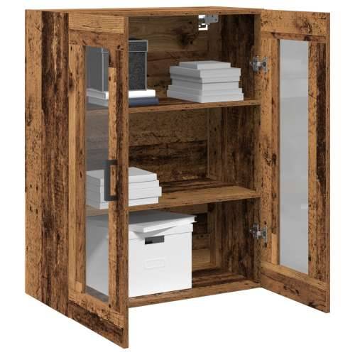 zidni ormar s staklenim vratima - Staro drvo - 69.5x34x90 cm Cijena