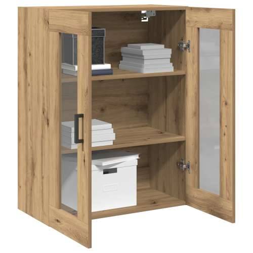 Ormar za zid s staklenim vratima Hrast 69.5x34x90 cm Cijena