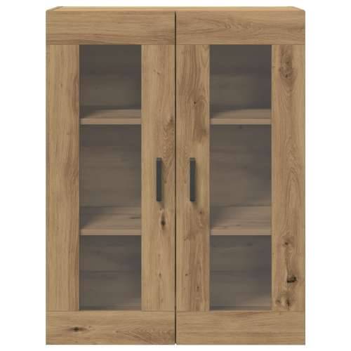 Ormar za zid s staklenim vratima Hrast 69.5x34x90 cm Cijena