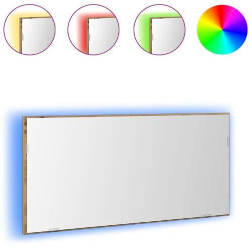 ormarica s ogledalom s LED svjetlom hrast 80x37 cm Cijena