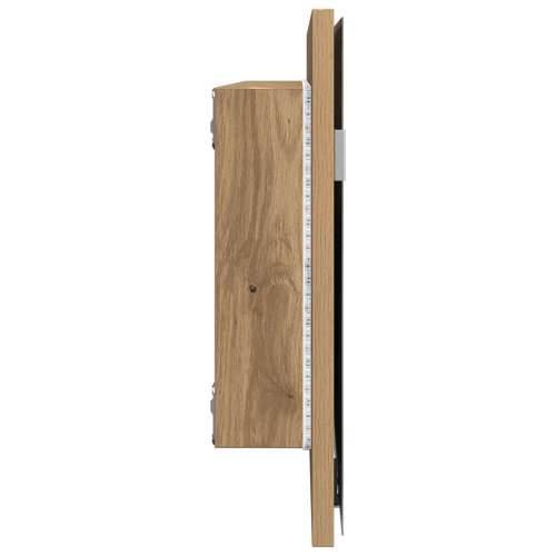 ormarica s ogledalom s LED svjetlom hrast 80x37 cm Cijena