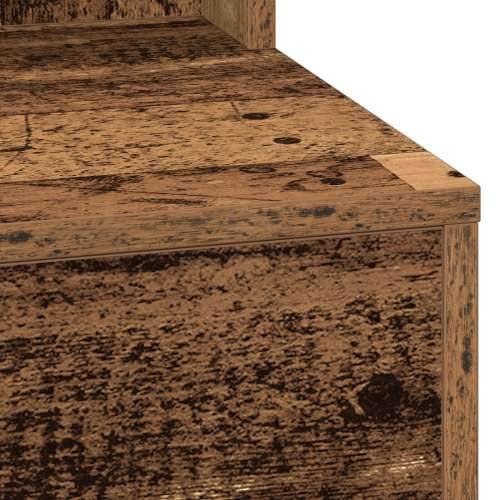 Toaletni Stol s LED Svjetlima - Vintage Drvo - 100x41x135 cm Cijena