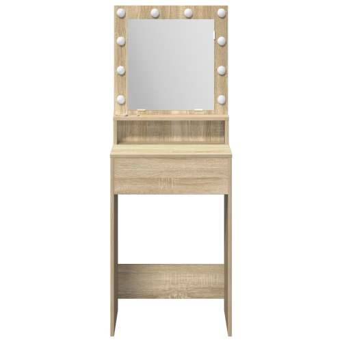 Toaletni Stol s LED Svjetlima u Sonoma Hrastu, 50x41x135 cm Cijena