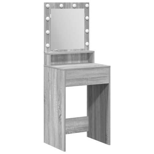 toaletni stol s LED svjetlima u Siva Sonoma - 50x41x135 cm Cijena