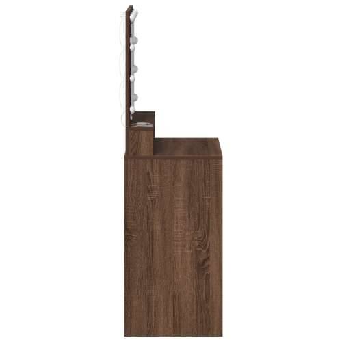 Stol za šminku s LED svjetlima - Smeđi hrast - 50x41x135 cm Cijena