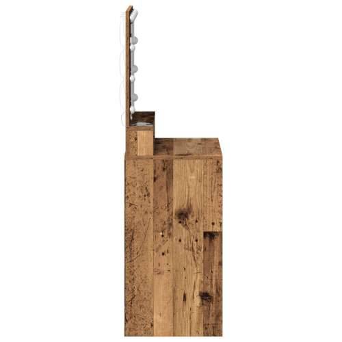 Toaletni Stolić s LED Svjetlima - Staro Drvo, 50x41x135 cm Cijena