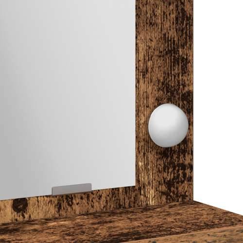 Toaletni Stolić s LED Svjetlima - Staro Drvo, 50x41x135 cm Cijena