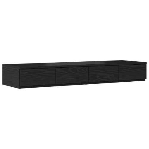 Ladice za krevet crne 120x36.5x16.5 cm konstruirano drvo Cijena