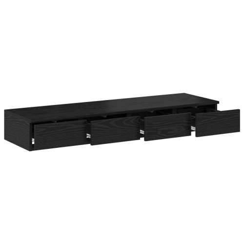 Ladice za krevet crne 120x36.5x16.5 cm konstruirano drvo Cijena