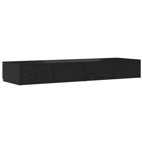 Ladice za krevet crne 120x36.5x16.5 cm konstruirano drvo Cijena