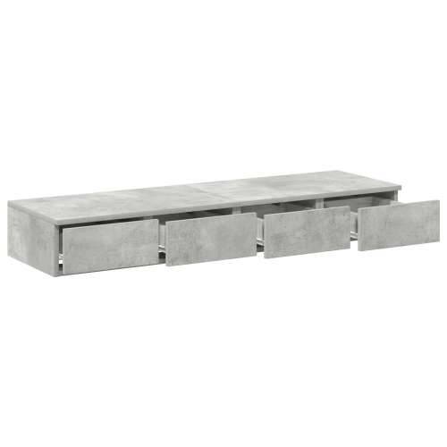 Noćne ladice Sivi beton 120x36.5x16.5 cm Obrađeni drvo Cijena